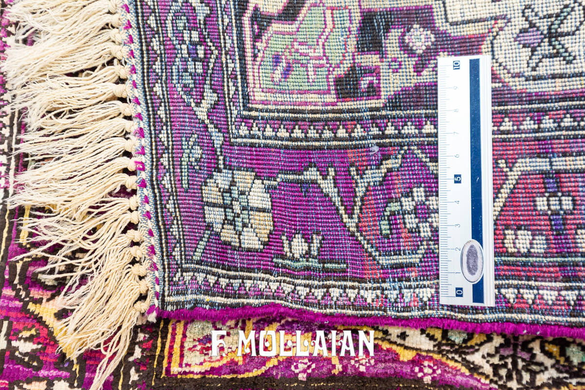 Tappeto Farahan in Seta Color Viola n°:684295